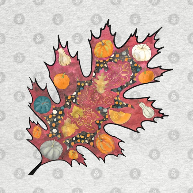 Abstract Halloween Leaf - simple design by andreeadumez
